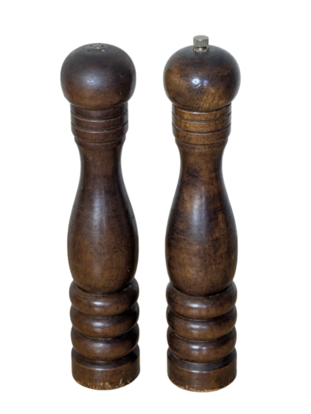 Unbranded Brown Wood Salt and Pepper Grinder Set One Size